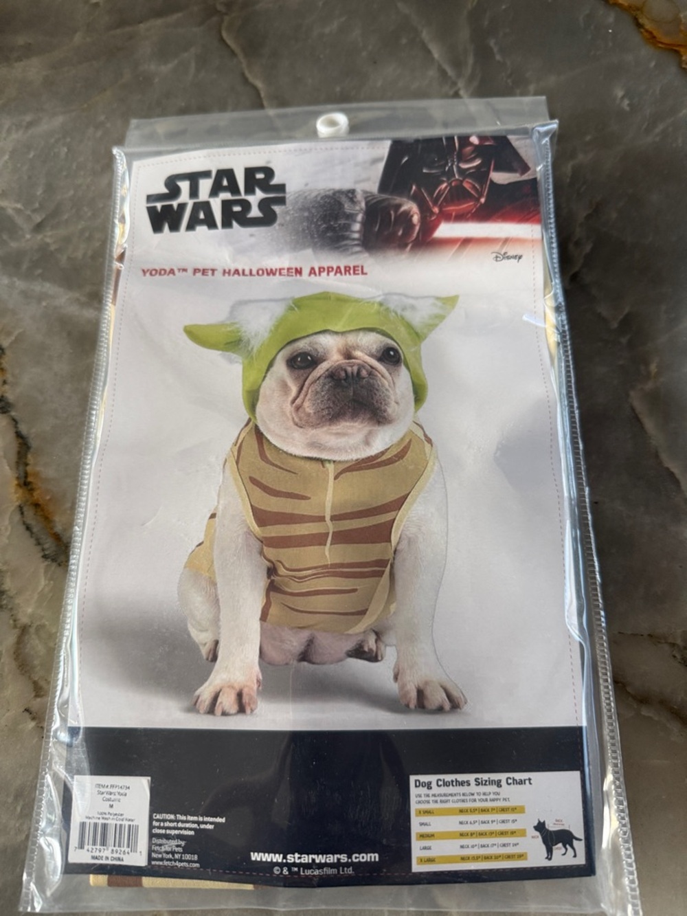 Star Wars Yoda Pet Costume - Green and Tan